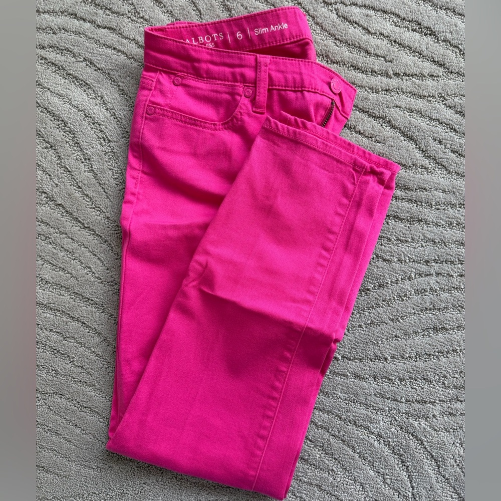 Talbots Women’s Bright Pink Skinny Jeans